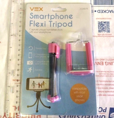 Pink Smartphone Flexi Tripod By VEX - Image 1 of 2