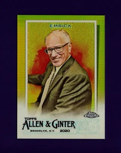 2020 Topps Allen & Ginter Chrome Gold Refractor 17/50 #194 Mike "Doc" Emrick RC - Picture 1 of 2