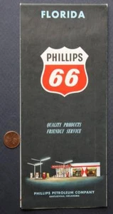 1960 Phillips 66 Gas & Oil service station Florida road map Quality Products --- - Picture 1 of 1