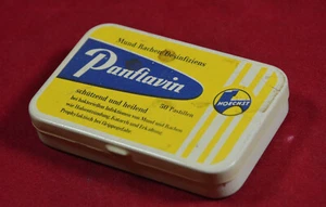 Vintage German Pills Medic Tin Box Panflavin Hoechst Original - Picture 1 of 6