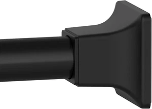 Black Shower Curtain Rod, Adjustable 32-68 Inch Tension Spring Curtain Rod No Dr - Picture 1 of 12