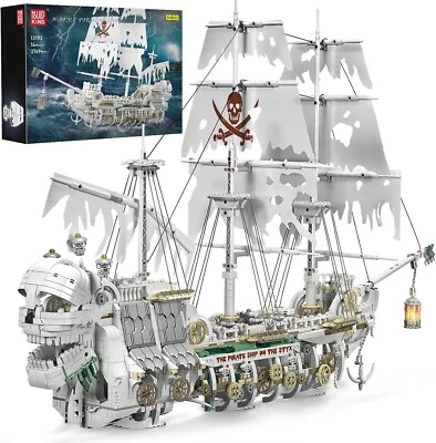 Mould King 13193 Captain Barbatos SKULL Pirate Ship Boat Building Blocks Kid Toy - Image 1 of 4