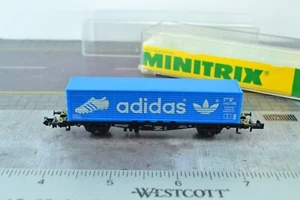 Minitrix 3563 ADIDAS Container Car N Scale - Picture 1 of 4