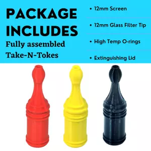 Black, Yellow, Red Take-N-Toke 3 Pack Comes Fully Assembled Made in USA - Picture 1 of 7