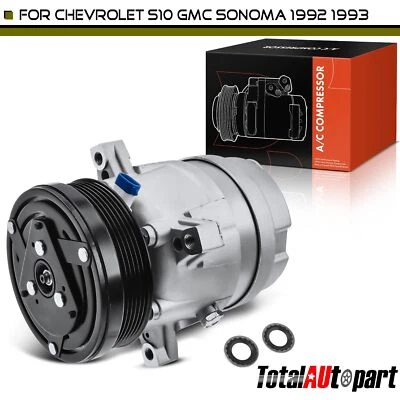 New A/C Compressor with Clutch for Chevrolet S10 GMC Sonoma 1992 1993 L4 2.5L - Image 1 of 4