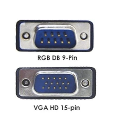 New RGB D-sub 9-Pin To D-sub 15 Pin VGA Video Adapter Cable - Image 1 of 4