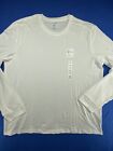 Sonoma Mens T-Shirt Supersoft Tee Long Sleeve Crew Neck White Base Size XXL NWT