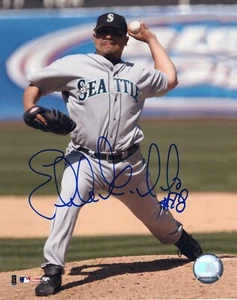 EDDIE GUARDADO MLB Seattle Mariners Auto Autographed Signed 8x10 Photo - Picture 1 of 1