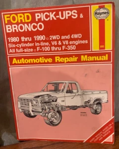 Haynes Ford Pick-Ups & Bronco 1980 bis 1990 Kfz-Reparaturanleitung - Bild 1 von 2