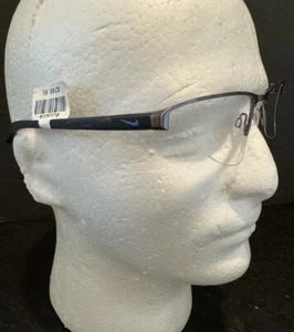 Nike Men's Eyeglasses 8098 078 Brushed Gunmetal Half Rim Frame 56[]16 140 New - Picture 1 of 16