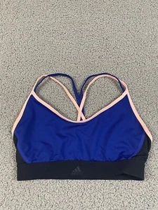 Adidas Sports Bra Small blue Wireless Strappy Workout XS 4-6 - Picture 1 of 7