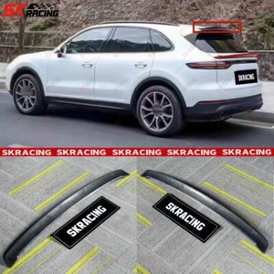 Real Carbon Fiber Rear Trunk Spoiler Lip Roof Wing For Porsche Cayenne 2019-2023 - Picture 1 of 23