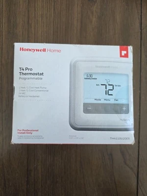 Honeywell T4 Pro Programmable Thermostat TH4110U2005/U White NIB - Image 1 of 4