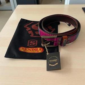 Sendra Cinturón Cuero Hombre 90 Patchwork Hecho a Mano España 5155 Nuevo Con Etiquetas - Imagen 1 de 15