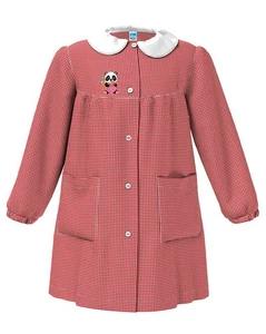 Grembiule scuola bambina Siggi Happy School 33GR7777 Quadretti Rosso/Bianco - Picture 1 of 2