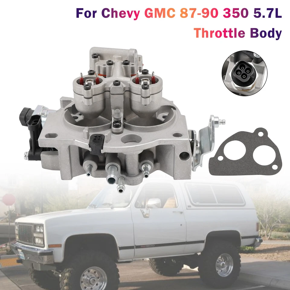 Throttle Body For Chevy GMC 87-90 350 5.7L Truck Silverado Tahoe Suburban TBI Foto 1 de 4