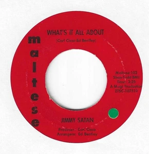 GARAGE 45 ON MALTESE BY JIMMY SATAN - "WHAT'S IT ALL ABOUT" VG++ - Picture 1 of 2