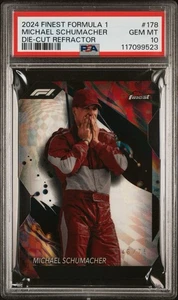 2024 FINEST FORMULA 1 MICHAEL SCHUMACHER/75 REFRACTOR TROQUELADO POP 1 PSA 10 - Imagen 1 de 9
