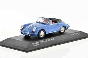 PORSCHE 356 C Cabriolet blu 1965 1/43 MINICHAMPS 430062336 - Foto 1 di 5