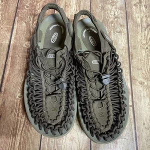 KEEN UNEEK Classic 2 Cord Sandals Size 9 Mens Green Paracord - Picture 1 of 5