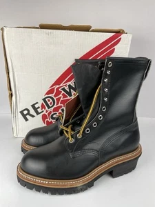 RED WING 699 Vibram Logger Boot Vintage Size 8 EEE Leather USA - Foto 1 di 16