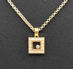 Chopard Square Gold Necklace with Moving Diamond 7343177537 96036359 - Picture 1 of 5