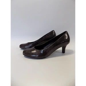 Gabor Shoes Mid Heel Court Size 5 Womens Grey Patent Smart Work Wedding Bridal - Picture 1 of 14
