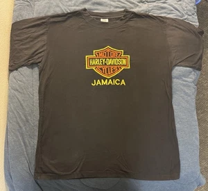 Harley Davidson Jamaica Embroidered T Shirt Men’s XXXXL Black Preshrunk Carib - Picture 1 of 6