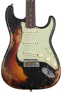 Fender Custom Shop 1963 Stratocaster Electric Guitar - Faded Black over 3-color - Picture 1 of 9
