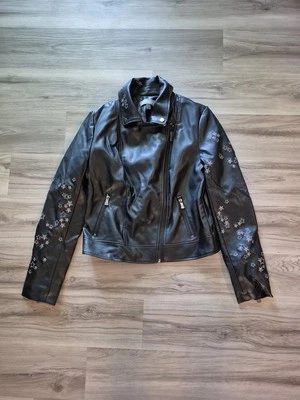 Chaqueta Bagatelle Imitación Cuero Motociclista Bordada ESTRELLAS CELESTIALES MEDIANAS Foto 1 de 4