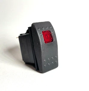 Genuine Onan Cummins 308-1038 RV Generator Start Stop Rocker Switch Red Lens - Foto 1 di 4