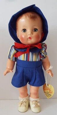 Effanbee Vintage Candy Kid Boy 12” Composición Muñeca Conjunto Original con Etiqueta y Caja Foto 1 de 4