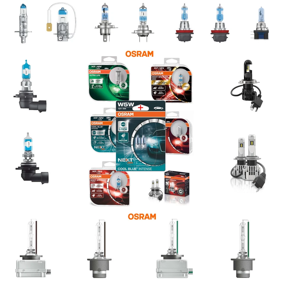 Osram Nightbreaker Laser Cool Blue Xenarc Ultralife all Types Free Choice 2 St - Image 1 of 1
