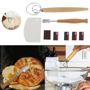 Bread Making Tools Set Danish Dough Whisk Sourdough Bread Kit for Baking - Picture 1 of 14
