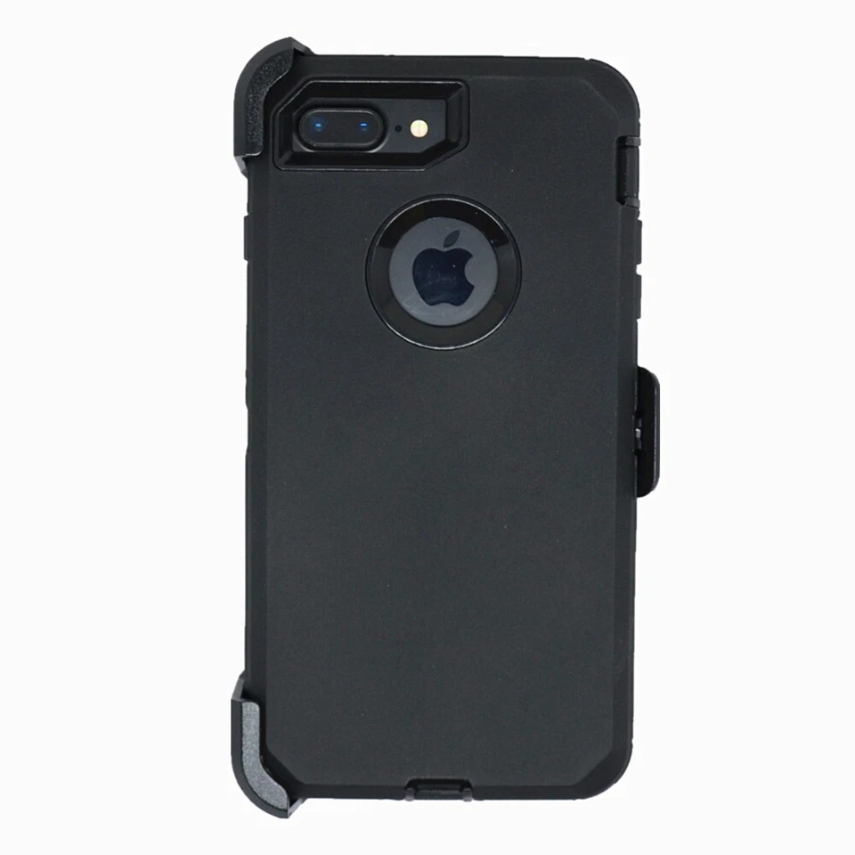 Black For iPhone 7/8 Shockproof Case with Belt Clip Fits Otterbox Defender - Image 1 of 4