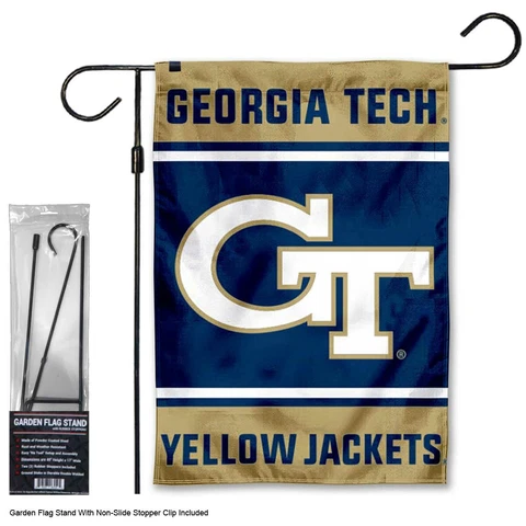 Georgia Tech Yellow Jackets Garden Flag and Stand Pole Kit Cover