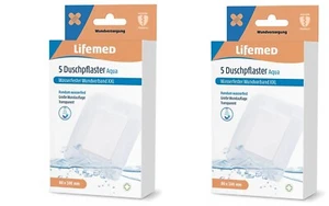 10 x XXL Duschpflaster Pflasterstrips Wundpflaster wasserfest transparent 8x10cm - Bild 1 von 4