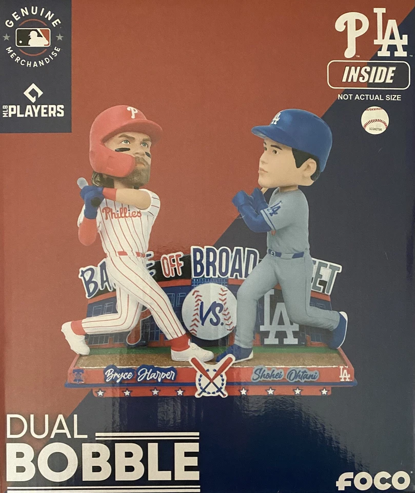 Bryce Harper & Shohei Ohtani Phillies & LAD Battle off Broad Street Bobblehead - Image 1 of 1