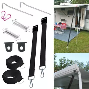 AWNING TIE DOWN KIT TYPE S BLACK FOR FIAMMA F35 F45 F65 CARAVAN MOTORHOME CAMPER - Picture 1 of 9
