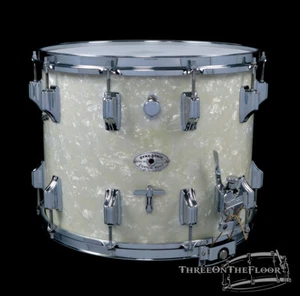 Caja de marcha Rogers Parade Dynasonic 1967 blanco perla marina 12 x 15 - Imagen 1 de 13