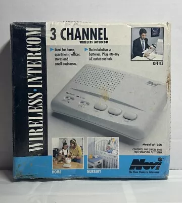 Novi 3 Channel Wireless Home Nursery Office Intercom System WI-3SN NIB - Image 1 of 4