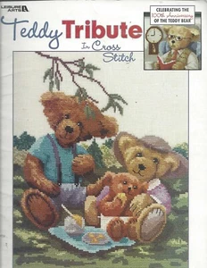 TEDDY TRIBUTE IN CROSS STITCH ~ LEISURE ARTS - Picture 1 of 1