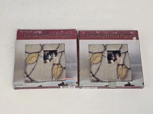 3D Rustic Resin Picture Frame Set of 2 Leaf and Stone Sidewalk Elm Design NIB - Picture 1 of 8