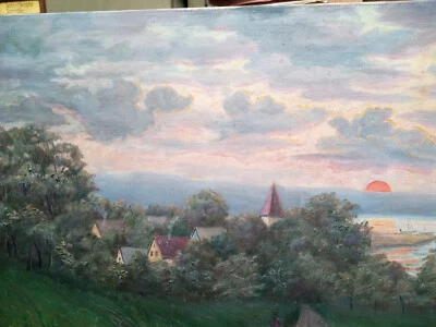 A. Heinzmann Bodensee KONSTANZ DINGELSDORF Kirche St. Nikolaus Schafe - Bild 1 von 3