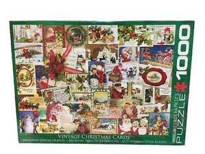 EuroGraphics Vintage Christmas Cards Jigsaw Puzzle 1000 Pieces 19-1/4" x 26-5/8 - Picture 1 of 7