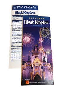 Magic Kingdom Disney Guide Map Vintage 2006 Full Color Kodak Castle Show Times - Picture 1 of 3