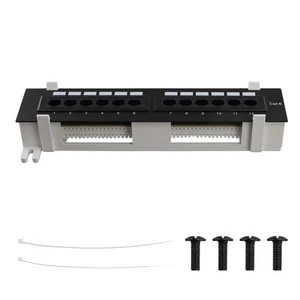 Kit d'outils réseau 12 ports CAT6 patchfeld RJ45 - support mural réseau avec Ob8788 - Photo 1/7