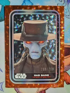 CAD BANE 299 /299 2023 Topps Star Wars Flagship ORANGE CRACKED Parallel PWE - Picture 1 of 3