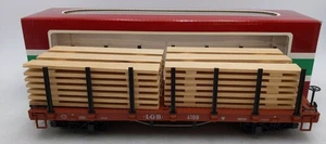 LGB 4169 G Scale Flatcar with Lumber Load - Plastic Wheels LN/Box - Picture 1 of 9