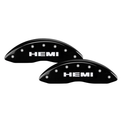 For Ram 1500 19-24 Gloss Black Caliper Covers w Hemi Engraving Full Kit, 4 pcs Foto 1 de 3